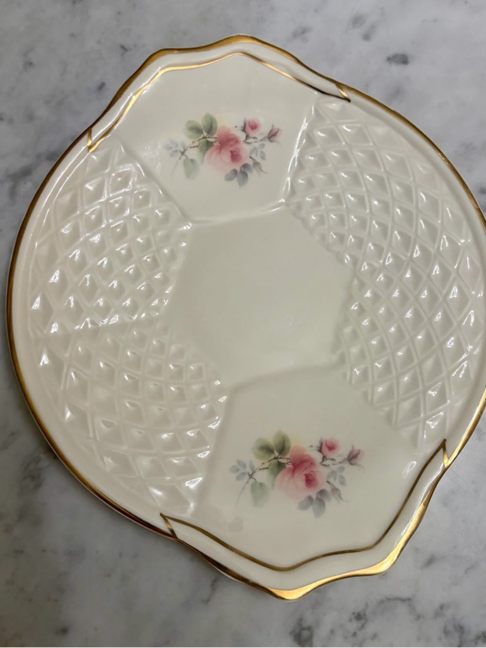 Vintage donegal Floral parian china Ireland plate